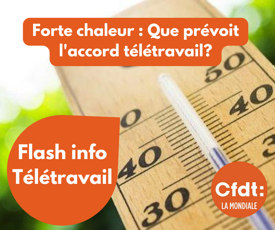 Forte chaleur : Que prévoit l’accord télétravail?